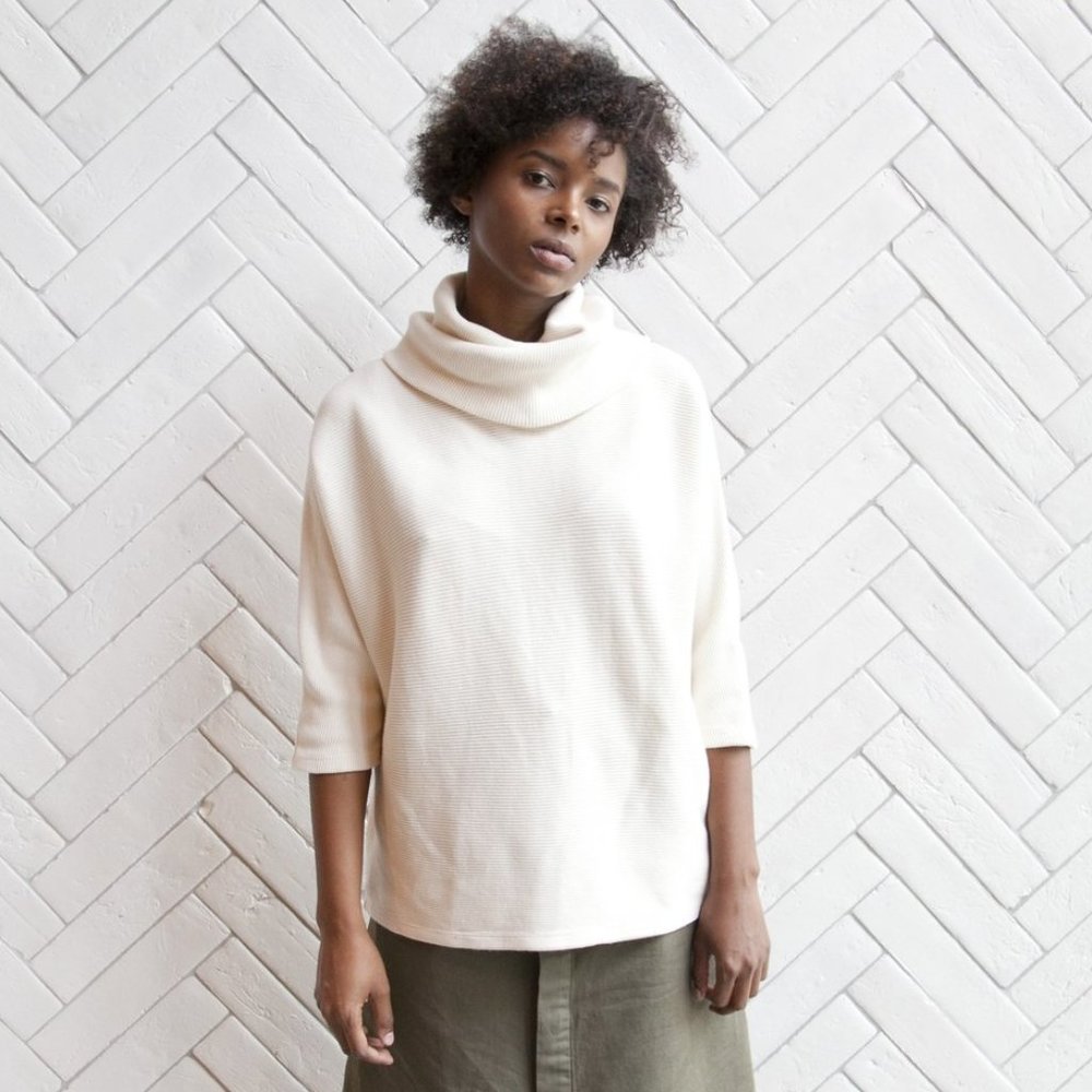 Esby Mesa Ribbed Dolman Turtleneck S